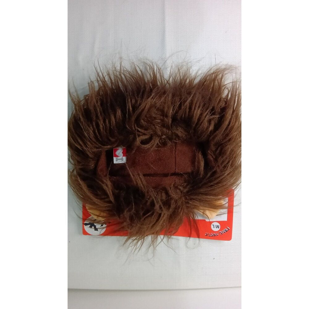 Fang-Tastic Pet Lion Mane Costume Brown Furry M/L New